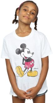Disney Meisjes Klassiek Kick Mickey Mouse T-Shirt (Wit) - 12-13J / 152-158cm