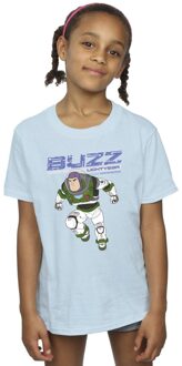 Disney Meisjes Lightyear Buzz Sprong naar Actie Katoenen T-Shirt (Babyblauw) - maat 12-13J / 152-158cm Lichtblauw