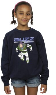 Disney Meisjes Lightyear Buzz Sprong naar Actie Sweatshirt (Marineblauw) Navy - 7-8J / 122-128cm