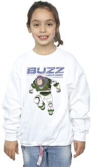 Disney Meisjes Lightyear Buzz Sprong naar Actie Sweatshirt (Wit) - 7-8J / 122-128cm