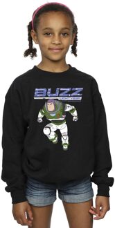 Disney Meisjes Lightyear Buzz Sprong naar Actie Sweatshirt (Zwart) - maat 3-4J / 98-104cm