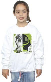 Disney Meisjes Lightyear Buzz Tech Panel Sweatshirt (Wit) - maat 7-8J / 122-128cm