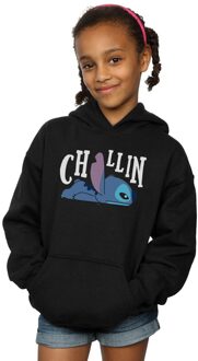 Disney Meisjes Lilo en Stitch Chillin Hoodie (Zwart) - 7-8J / 122-128cm