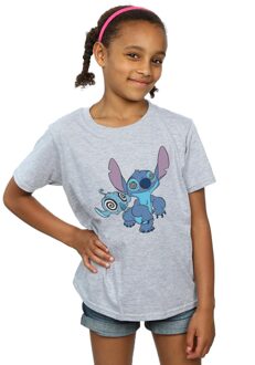 Disney Meisjes Lilo en Stitch Hypnotized Katoenen T-Shirt (Sportgrijs) - maat 12-13J / 152-158cm Lichtgrijs