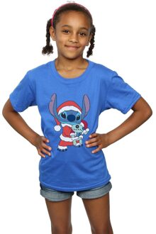 Disney Meisjes Lilo en Stitch Kerstmis T-shirt Katoen (Koningsblauw) - maat 12-13J / 152-158cm