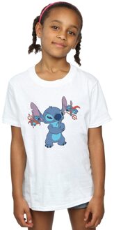 Disney Meisjes Lilo en Stitch Kleine Duivels Katoenen T-Shirt (Wit) - maat 12-13J / 152-158cm
