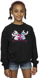 Disney Meisjes Lilo En Stitch Ohana Hart Met Engel Sweatshirt (Zwart)