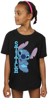 Disney Meisjes Lilo en Stitch Posing Katoenen T-Shirt (Zwart) - 3-4J / 98-104cm