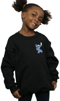 Disney Meisjes Lilo En Stitch Rugzijde Borst Print Sweatshirt (Zwart) - 9-11J / 128cm-146cm
