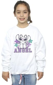 Disney Meisjes Lilo & Stitch Engel Sweatshirt (Wit) - 5-6J / 110-116cm