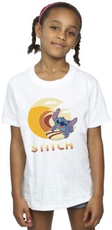 Disney Meisjes Lilo & Stitch Summer Waves Katoenen T-shirt (Wit)