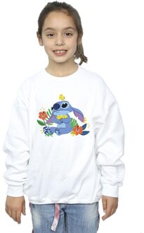 Disney Meisjes Lilo & Stitch Vogels Sweatshirt (Wit) - 5-6J / 110-116cm