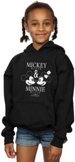 Disney Meisjes Mickey en Minnie Mouse Mousecrush Mondays Hoodie (Zwart) - maat 5-6J / 110-116cm
