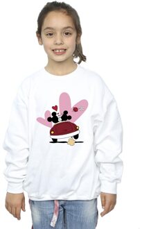 Disney Meisjes Mickey Mouse Car Print Sweatshirt (Wit) - 3-4J / 98-104cm