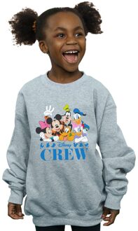 Disney Meisjes Mickey Mouse Disney Vrienden Sweatshirt (Sportgrijs) - maat 7-8J / 122-128cm Lichtgrijs