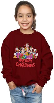 Disney Meisjes Mickey Mouse en vrienden Kerstmis Sweatshirt (Bourgondië) Bourgogne - 7-8J / 122-128cm