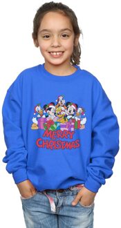 Disney Meisjes Mickey Mouse en vrienden Kerstmis Sweatshirt (Koningsblauw) - maat 5-6J / 110-116cm