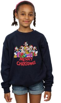 Disney Meisjes Mickey Mouse en vrienden Kerstmis Sweatshirt (Marineblauw) - maat 9-11J / 128cm-146cm Navy