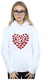 Disney Meisjes Mickey Mouse Hart Silhouet Hoodie (Wit) - 7-8J / 122-128cm