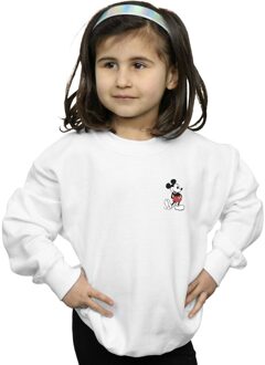 Disney Meisjes Mickey Mouse Kickin Retro Borst Sweatshirt (Wit) - maat 9-11J / 128cm-146cm