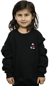 Disney Meisjes Mickey Mouse Kickin Retro Borst Sweatshirt (Zwart) - 12-13J / 152-158cm