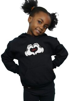 Disney Meisjes Mickey Mouse Loves You Hoodie (Zwart) - 9-11J / 128cm-146cm