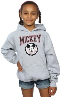 Disney Meisjes Mickey Mouse New York Seal Hoodie (Sportgrijs) - maat 7-8J / 122-128cm Lichtgrijs