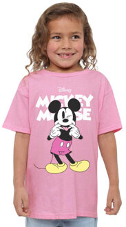 Disney Meisjes mickey mouse silly face t-shirt Roze - 128
