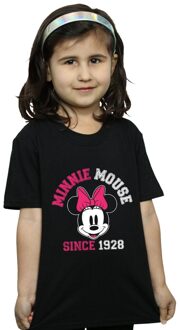 Disney Meisjes Mickey Mouse Sinds 1928 Katoenen T-Shirt (Zwart)