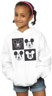 Disney Meisjes Mickey Mouse Smiling Squares Hoodie (Wit)