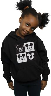 Disney Meisjes Mickey Mouse Smiling Squares Hoodie (Zwart) - 5-6J / 110-116cm