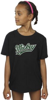 Disney Meisjes Mickey Mouse Vet Katoenen T-Shirt (Zwart) - maat 3-4J / 98-104cm