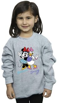 Disney Meisjes Minnie Mouse en Daisy Sweatshirt (Sportgrijs) Lichtgrijs - 7-8J / 122-128cm