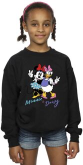 Disney Meisjes Minnie Mouse en Daisy Sweatshirt (Zwart) - maat 9-11J / 128cm-146cm