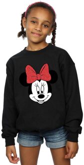 Disney Meisjes Minnie Mouse Hoofd Sweatshirt (Zwart) - 12-13J / 152-158cm