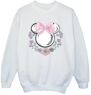 Disney Meisjes Minnie Mouse Strik Sweatshirt (Wit) - 7-8J / 122-128cm