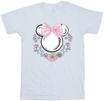 Disney Meisjes Minnie Mouse Strikjes & Bloemen Katoenen T-shirt (Wit) - 5-6J / 110-116cm