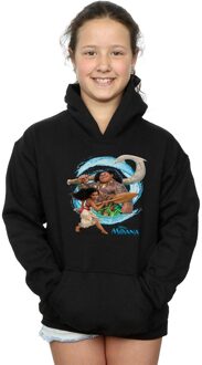 Disney Meisjes Moana en Maui Wave Hoodie (Zwart)