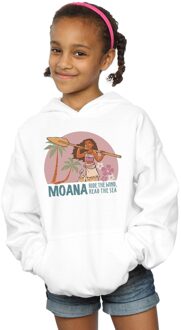 Disney Meisjes Moana Lees de zee Hoodie (Wit) - 7-8J / 122-128cm