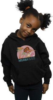 Disney Meisjes Moana Lees de zee Hoodie (Zwart) - maat 5-6J / 110-116cm
