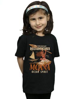 Disney Meisjes Moana Vind je eigen weg Katoenen T-Shirt (Zwart) - 12-13J / 152-158cm