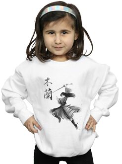 Disney Meisjes Mulan Movie Sword Jump Sweatshirt (Wit) - 5-6J / 110-116cm