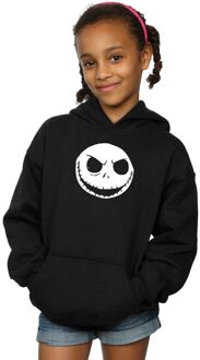Disney Meisjes Nightmare Before Christmas Jack Skellington Gezicht Hoodie (Zwart) - maat 5-6J / 110-116cm