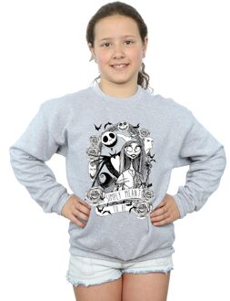 Disney Meisjes Nightmare Before Christmas Simply Meant To Be Sweatshirt (Sportgrijs) Lichtgrijs - 7-8J / 122-128cm