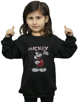 Disney Meisjes Presents Mickey Mouse Sweatshirt (Zwart) - maat 9-11J / 128cm-146cm