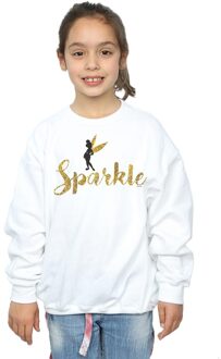 Disney Meisjes Prinses Tinker Bell Sparkle Time Sweatshirt (Wit) - 7-8J / 122-128cm