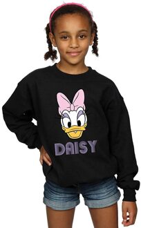 Disney Meisjes Sweatshirt met Daisy Eend Gezicht (Zwart) - 7-8J / 122-128cm