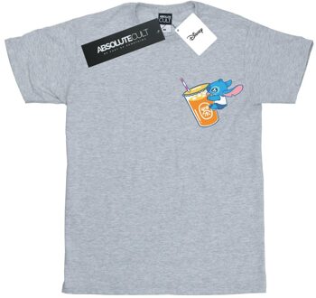 Disney Meisjes T-shirt Lilo en Stitch Drink Katoen (Sportgrijs) - maat Lichtgrijs