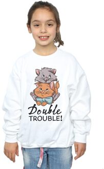 Disney Meisjes The Aristocats Double Trouble Sweatshirt (Wit) - 3-4J / 98-104cm