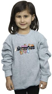 Disney Meisjes The Aristocats Sweatshirt met muzieklogo (Sportgrijs) Lichtgrijs - 9-11J / 128cm-146cm